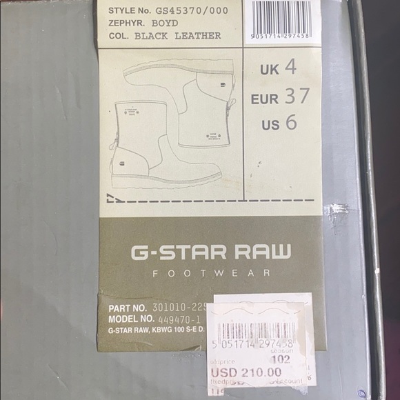 *NEW* G Star Raw black leather boots - Picture 5 of 5